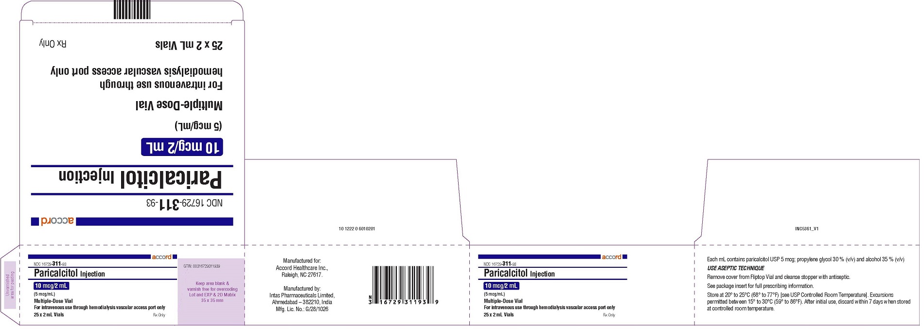 10mcg per 2mL, 25 vial carton