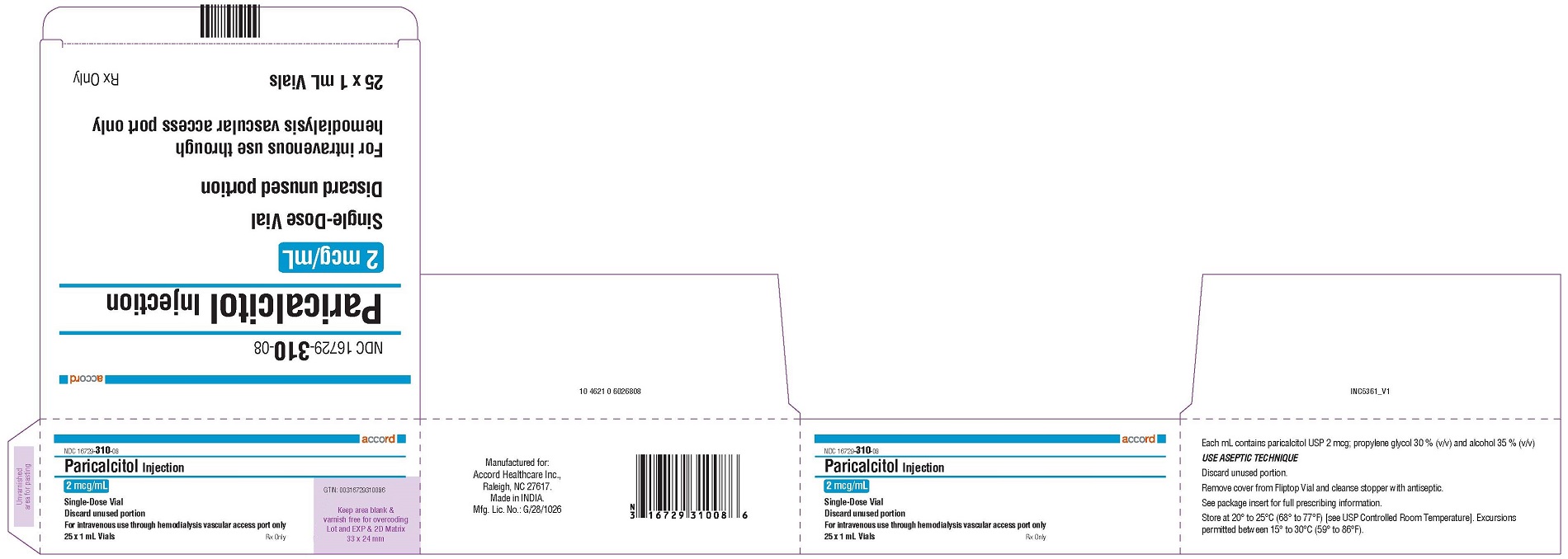 2mcg per mL, 25 vial carton