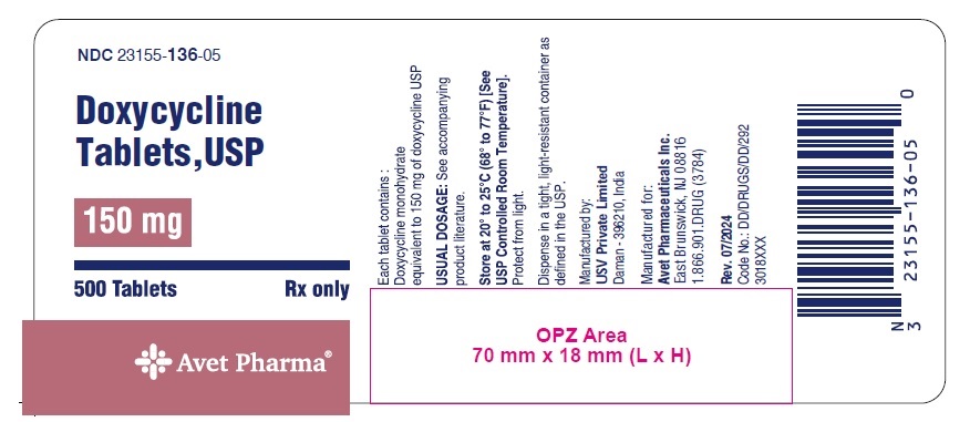 label-150 mg 500 tablets