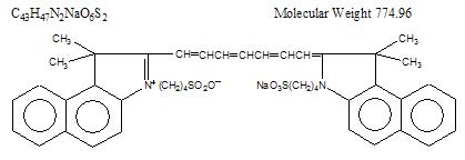 Chemical Structure for Indocyanine Green