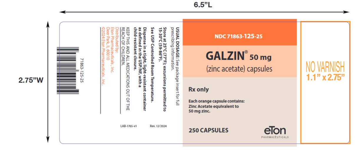 50 mg Galzin Bottle Label
