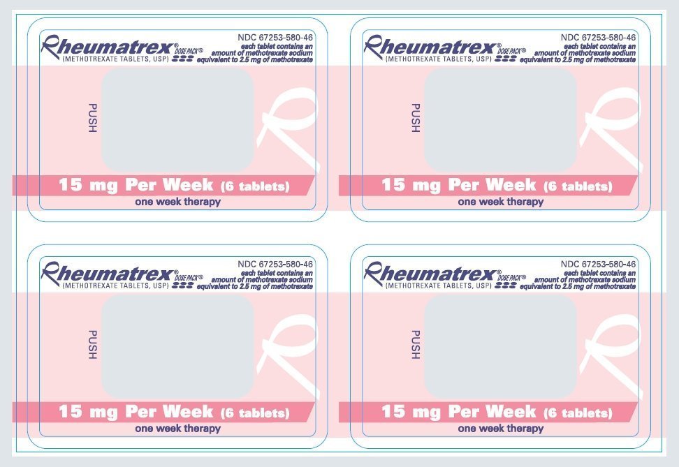 Rheumatrex (methotrexate tablets, USP) blister pack front label