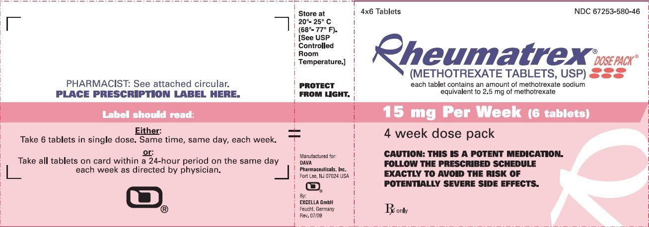 Rheumatrex (methotrexate tablets, USP) carton label