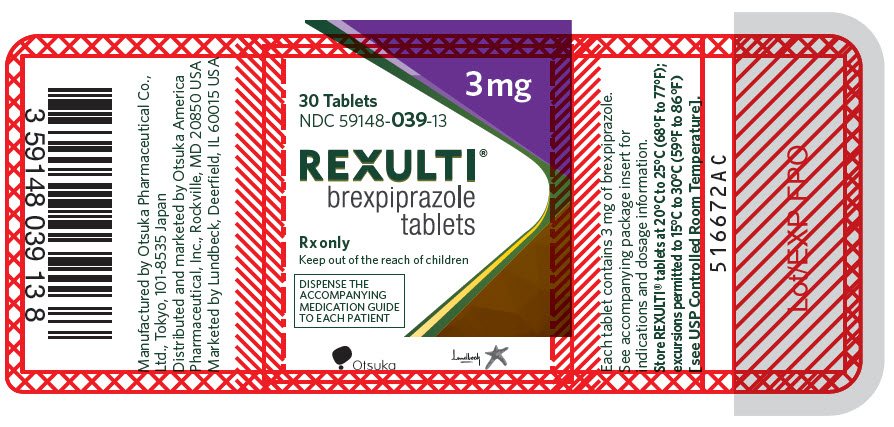 Rexulti 3 Mg, Antipsychotic - 28 Tablets
