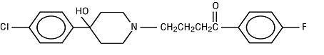 Structural formula for haloperidol