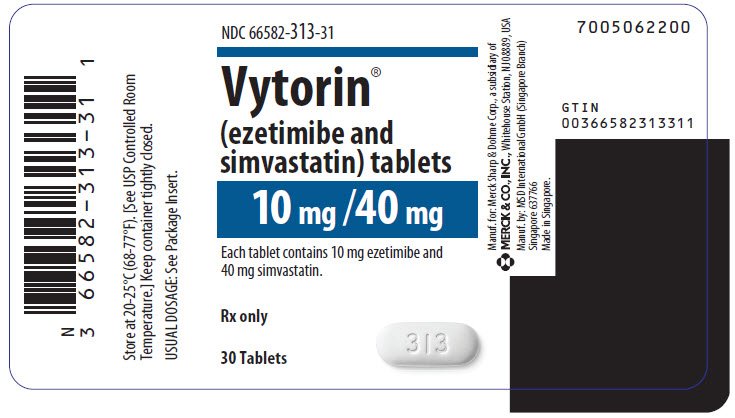 PRINCIPAL DISPLAY PANEL - 10 mg /40 mg Tablet Bottle Label