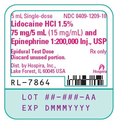 Lidocaine 5 mL ampule tray label.PNG
