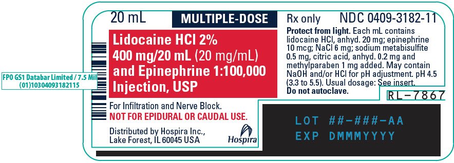 PRINCIPAL DISPLAY PANEL - 20 mL Vial Tray - 3182