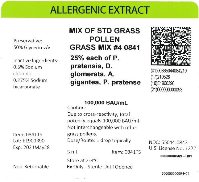 Grass Mix #4, 5 mL 100,000 BAU/mL Carton Label
