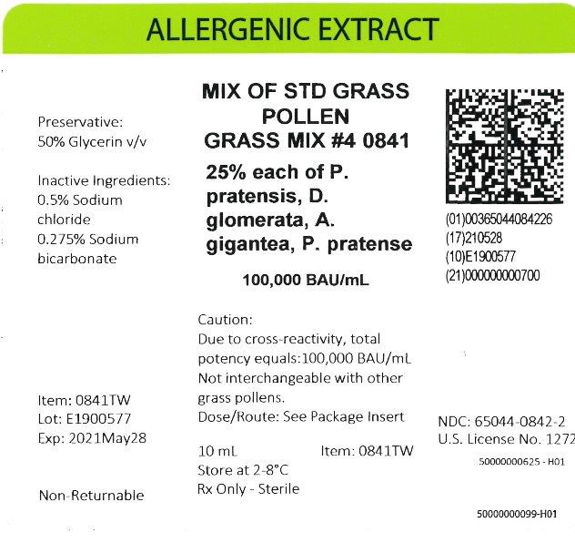 Grass Mix #4, 10 mL 100,000 BAU/mL Carton Label