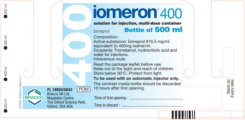 Iomeron 400 Vial 500 mL