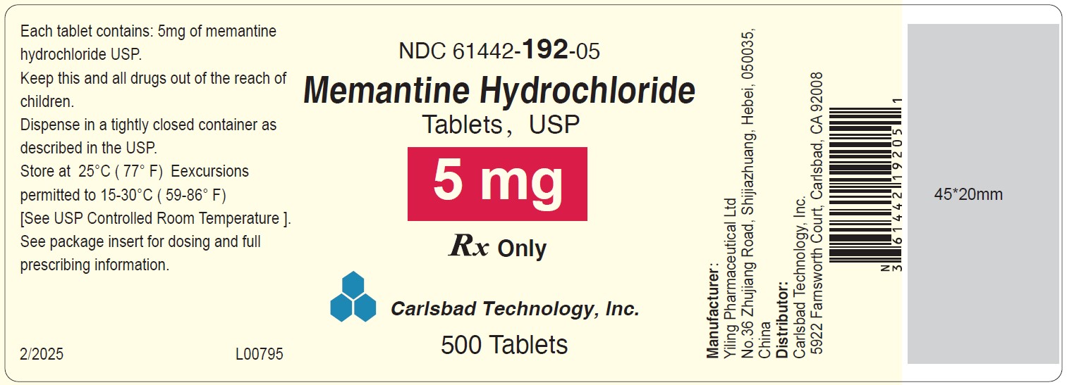 Memantine HCL BL 5mg 500count