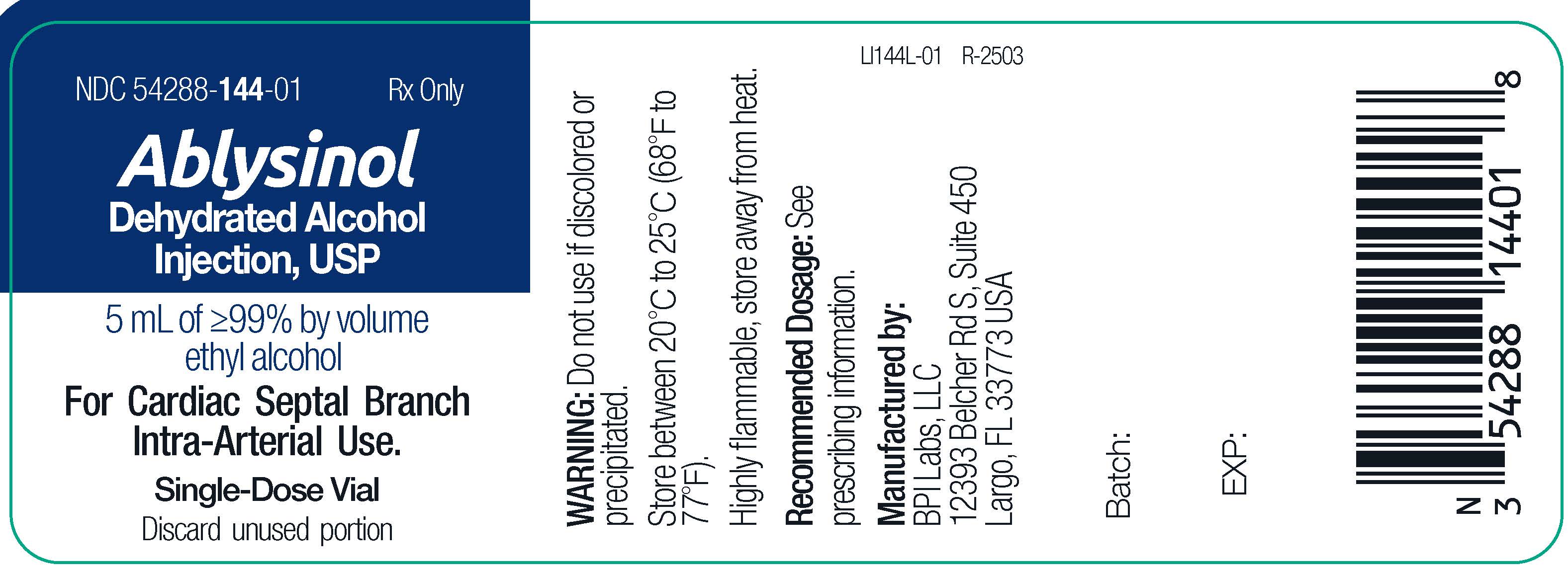 5 mL Vial Label