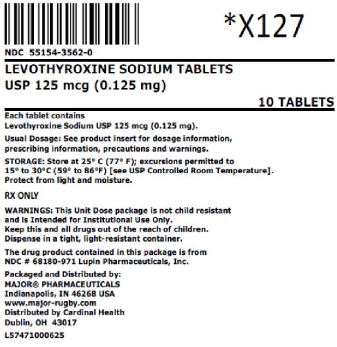 125mcg bag label