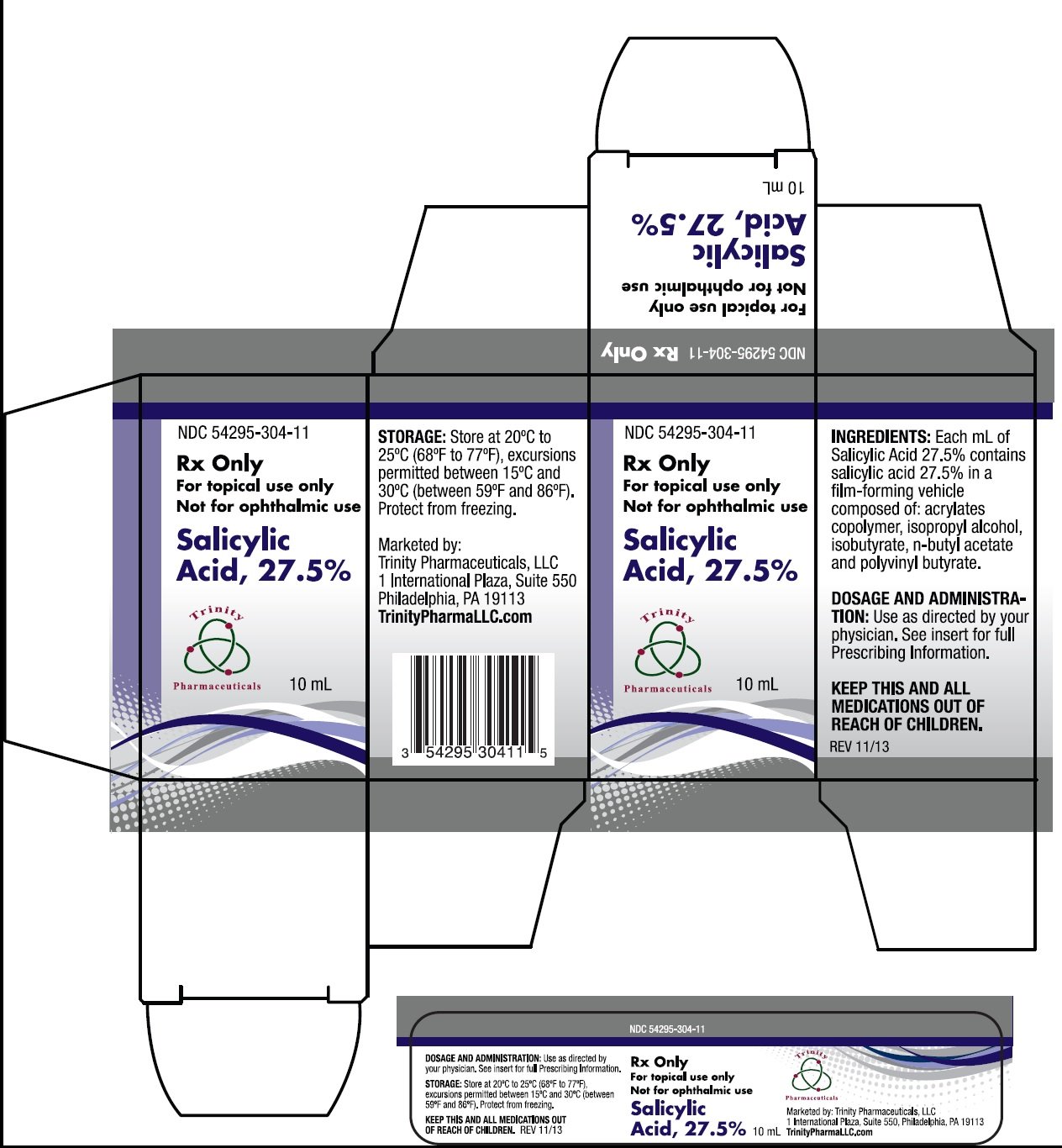 Salicylic Acid, 27.5% carton Label