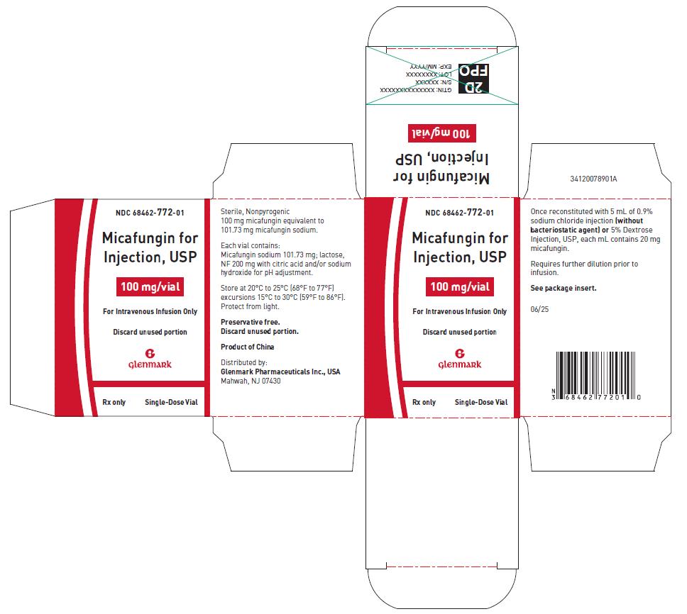 Carton Labeling of Single Vial for Strength 100 mg/vial