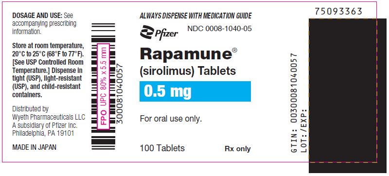 PRINCIPAL DISPLAY PANEL - 0.5 mg Tablet Bottle Label