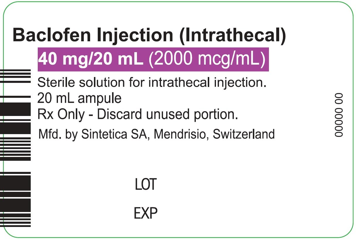 Baclofen Injection FDA prescribing information, side ~ Baclofen Injection FDA prescribing information, side ~ Baclofen Dosage