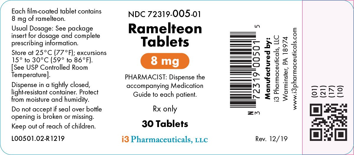 Ramelteon Tablets FDA prescribing information, side effects and uses