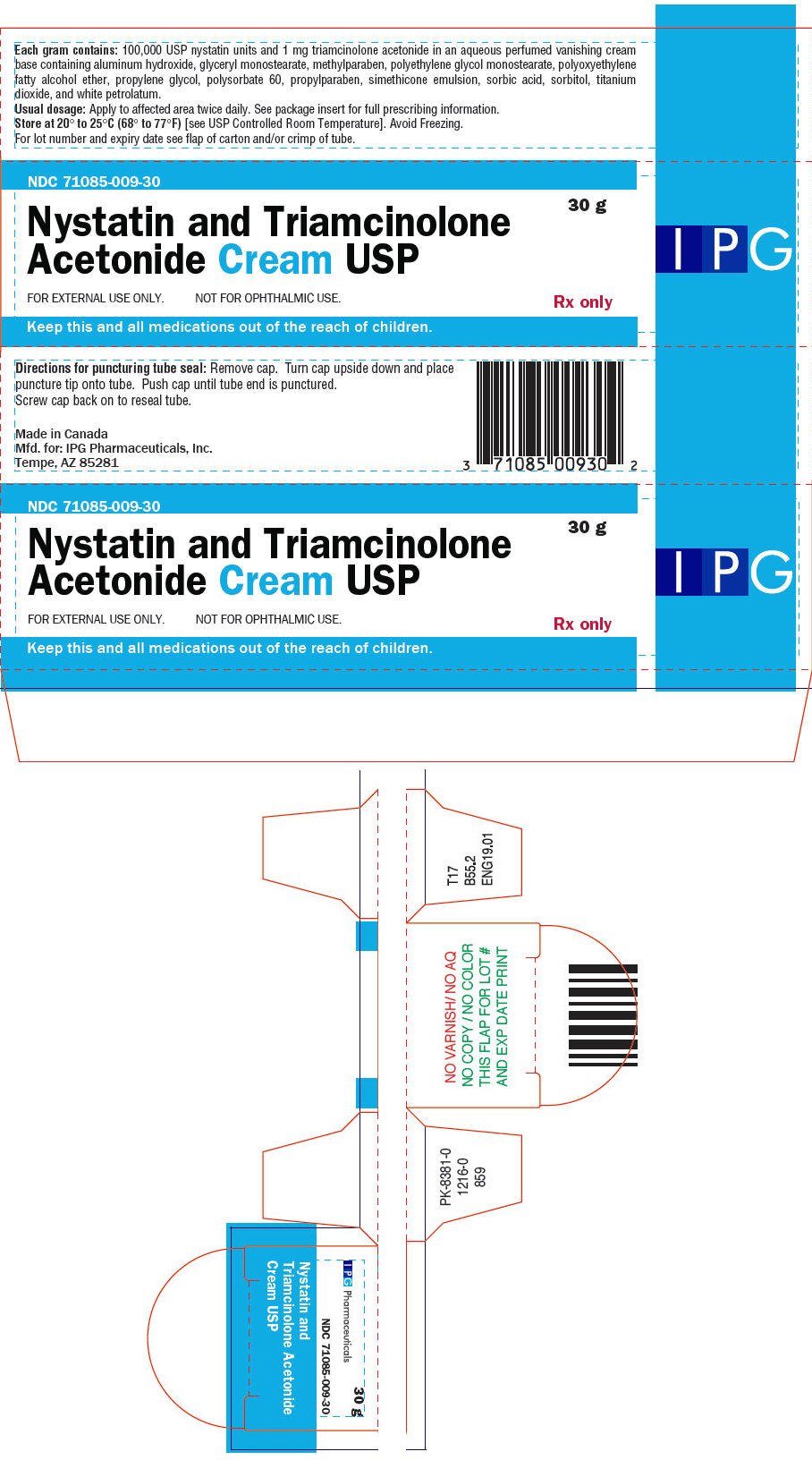 Nystatin and Triamcinolone FDA prescribing information, side effects