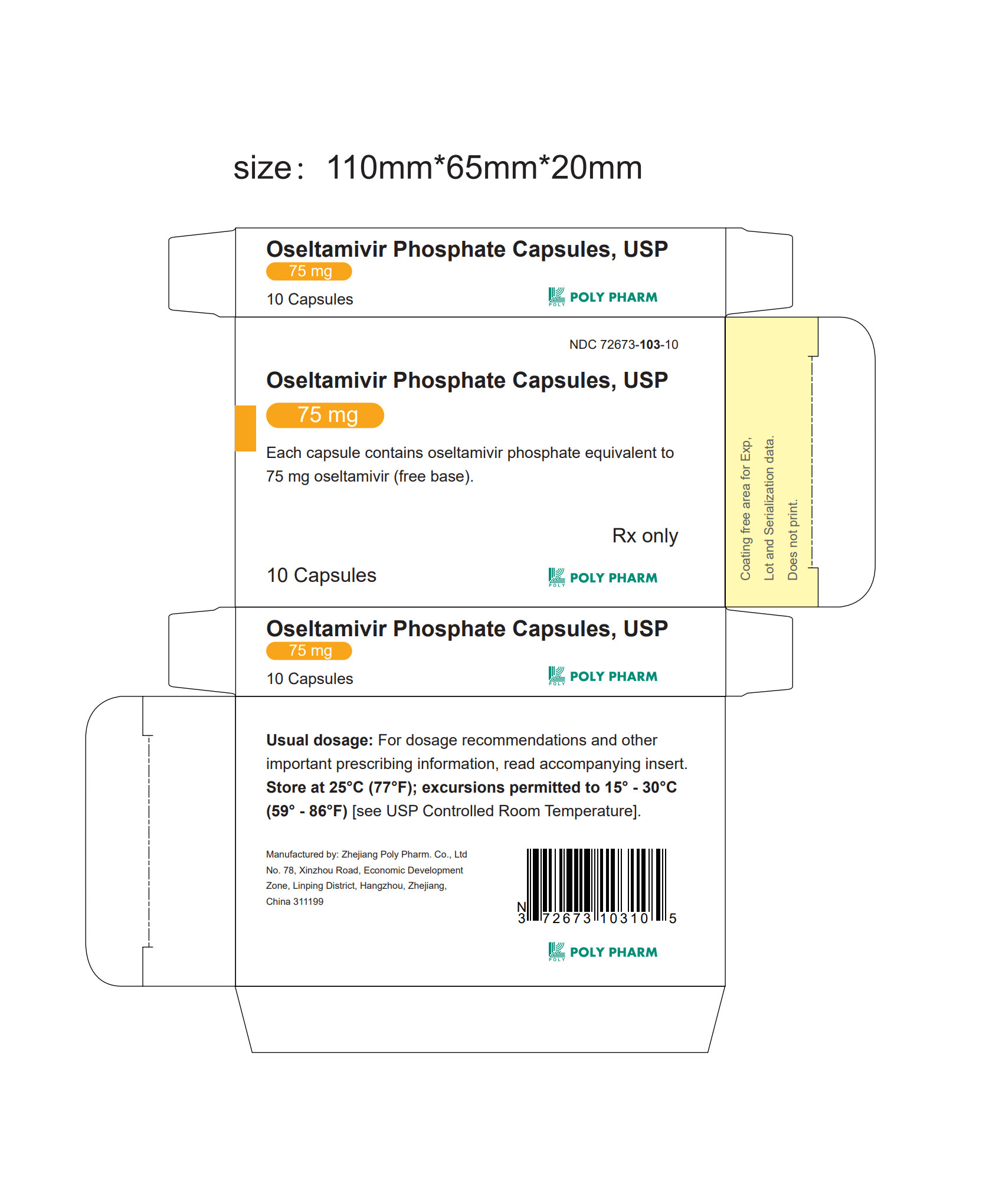 PRINCIPAL DISPLAY PANEL - 75 mg Capsule Blister Pack Carton
