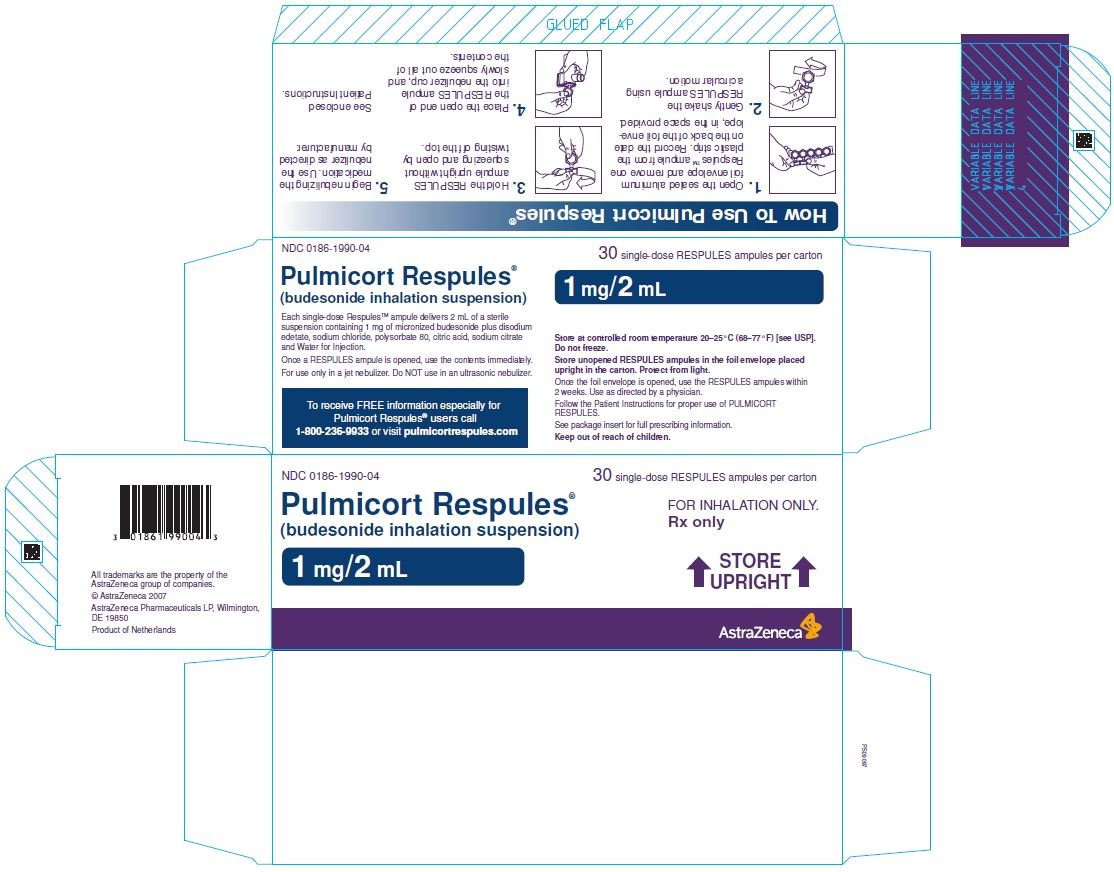 Pulmicort Respules 1 mg/2 mL Carton Label 30 single-dose RESPULES ampules per carton