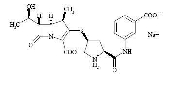 Image of Ertapenem sodium chemical structure