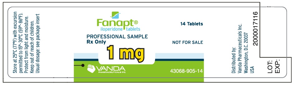PRINCIPAL DISPLAY PANEL - Professional Sample 1mg Label