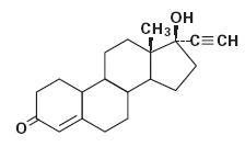 Structure of Norethindrone