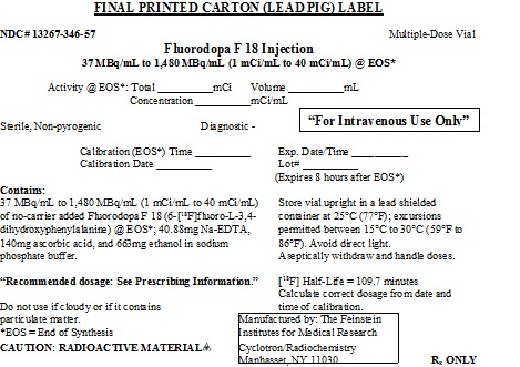 FDOPA Lead Pig Label