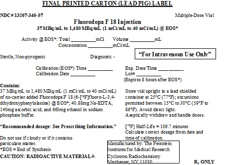 FDOPA Lead Pig Label