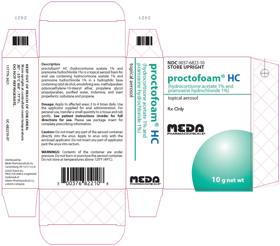 Proctofoam HC Topical Aerosol 10 g Carton Label