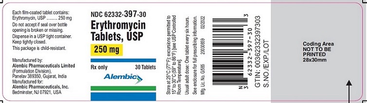 Erythromycin 250mg tablets