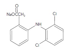 Diclofenac Sodium (structural formula)