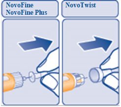 Figure G: Pull off the inner needle cap.