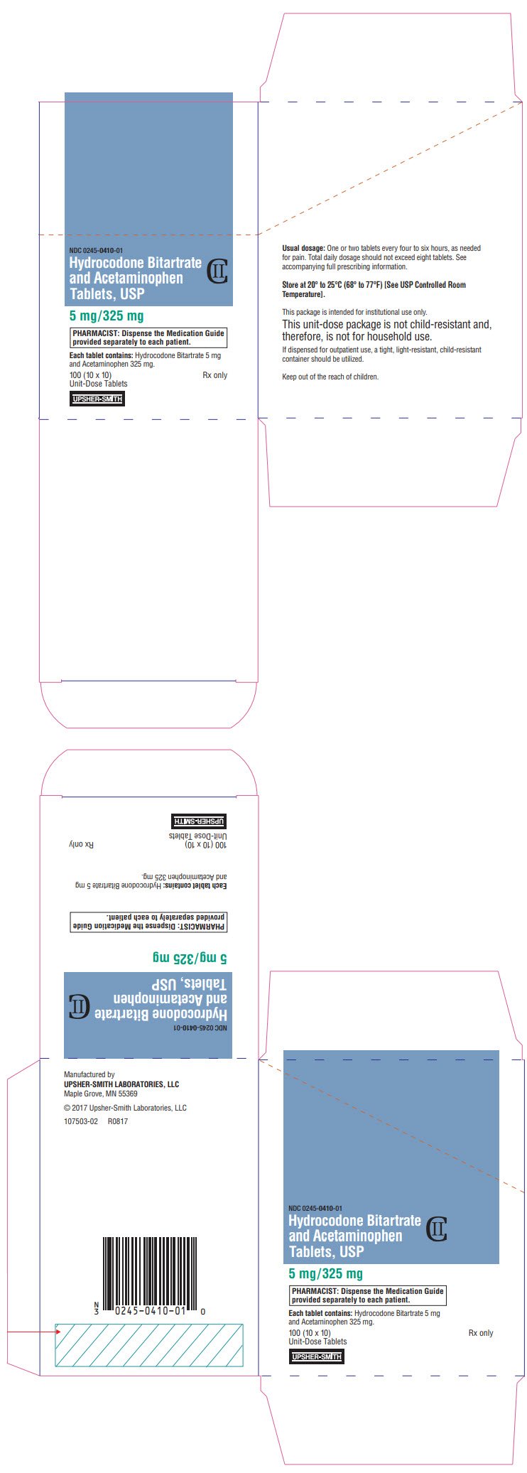 PRINCIPAL DISPLAY PANEL - 5 mg/325 mg Tablet Blister Pack Carton