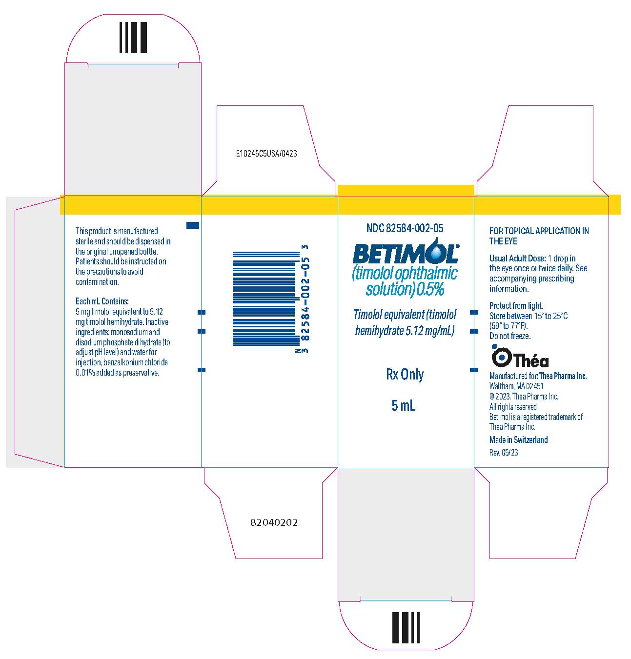 PRINCIPAL DISPLAY PANEL - 5 mL Bottle Carton - NDC 82854-002-05