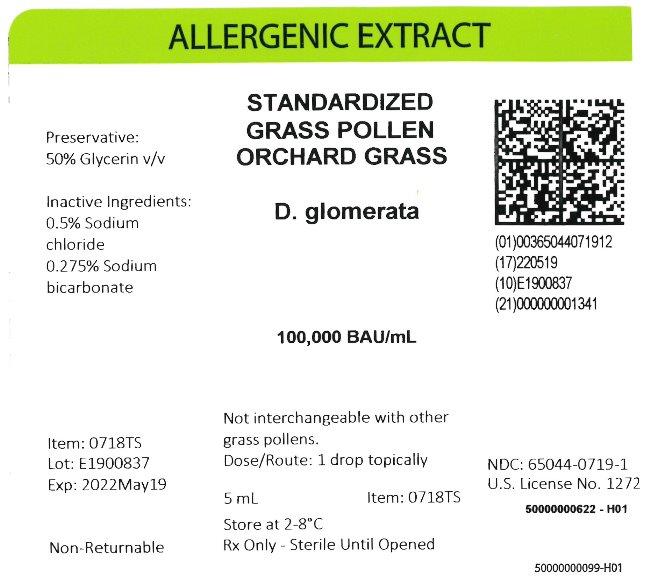 Standardized Grass Pollen, Orchard Grass 5 mL, 100,000 BAU/mL Carton Label