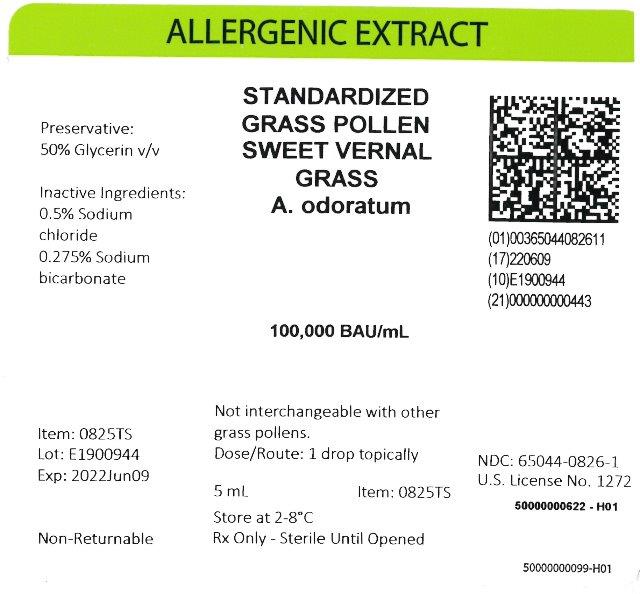 Standardized Grass Pollen, Sweet Vernal Grass 5 mL, 100,000 BAU/mL Carton Label