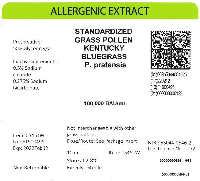 Standardized Grass Pollen, Kentucky Bluegrass 10 mL, 100,000 BAU/mL Carton Label