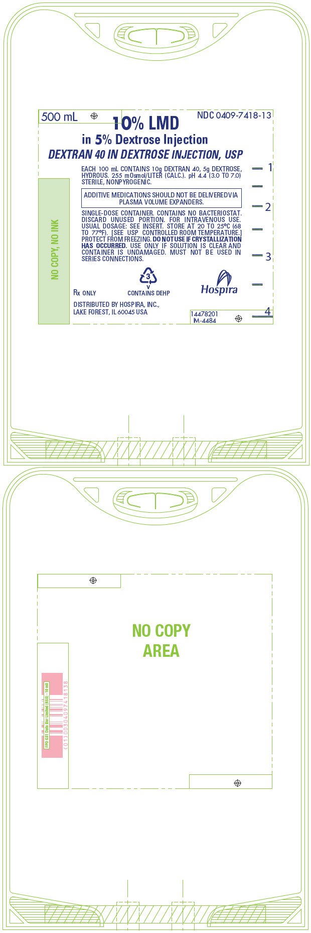 PRINCIPAL DISPLAY PANEL - 500 mL Bag - 7418