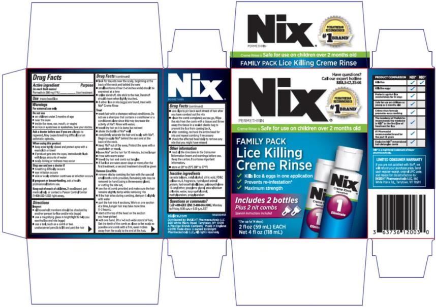 PRINCIPAL DISPLAY PANEL 

63736-024-04

Nix®
Creme Rinse
Permethrin /Lice Treatment - Family Pack
NET WT 4 FL OZ (2 - 2 FL OZ (59 mL)
