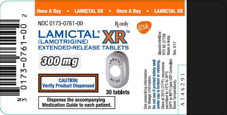 Lamictal XR 300mg 30 count label