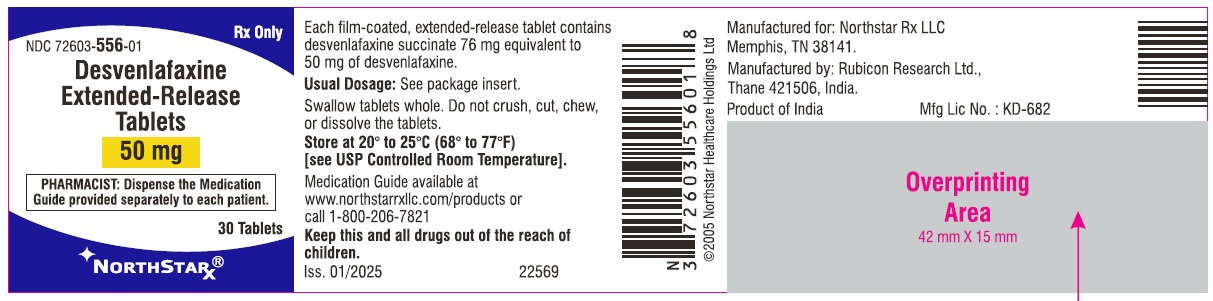 Desvenlafaxine Extended-Release Tablets 50 mg - NDC 72603-556-01 - 30s Tablets Label