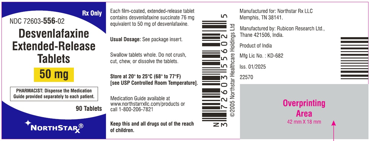 Desvenlafaxine Extended-Release Tablets 50 mg - NDC 72603-556-02 - 90s Tablets Label