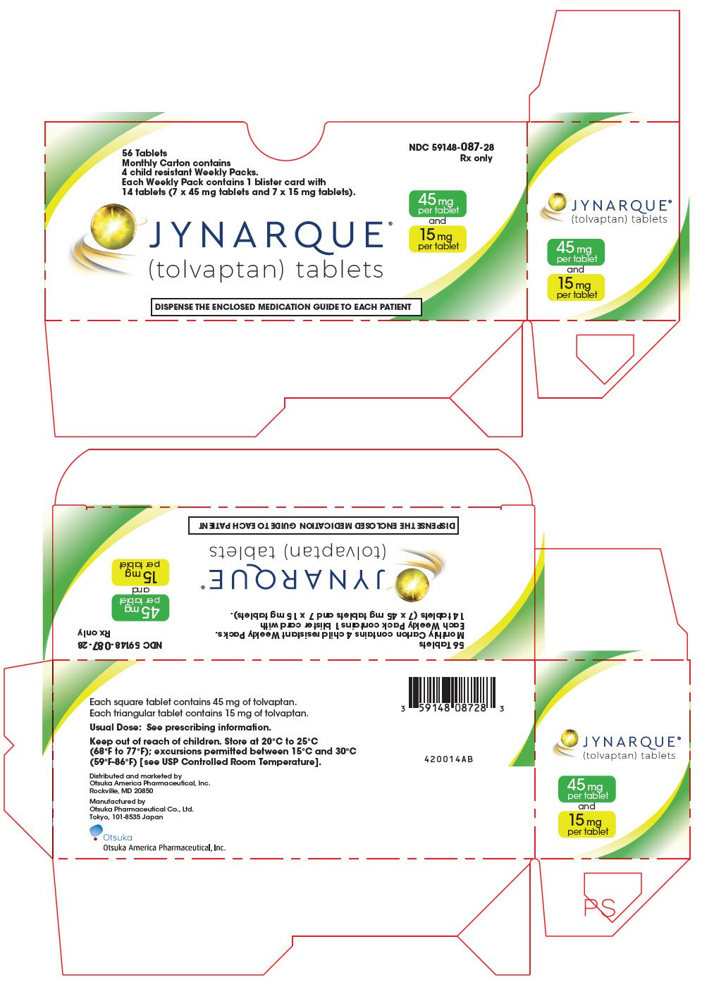 PRINCIPAL DISPLAY PANEL - Kit Carton - 45 mg and 15 mg