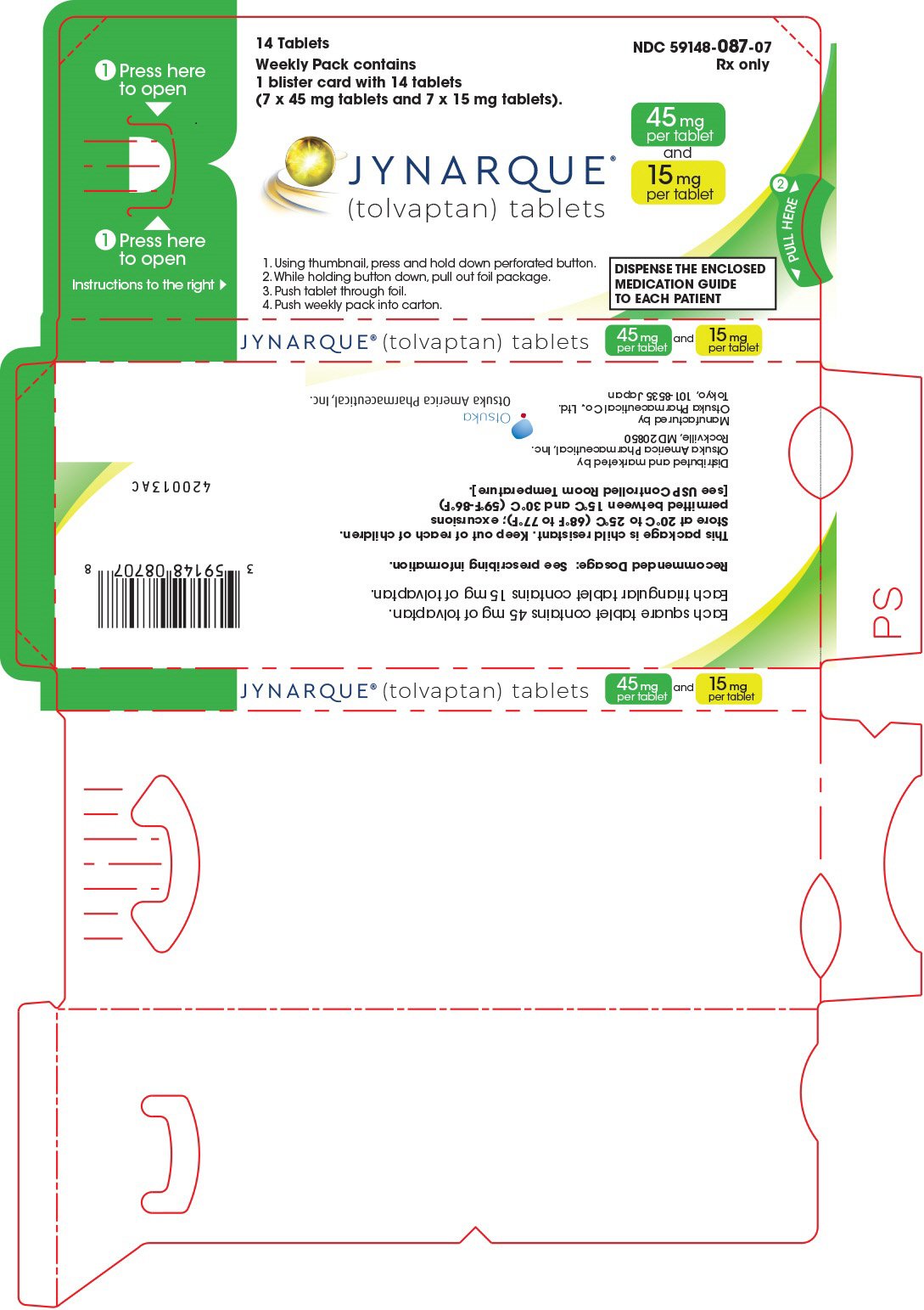 PRINCIPAL DISPLAY PANEL - 45-15 mg Sleeve