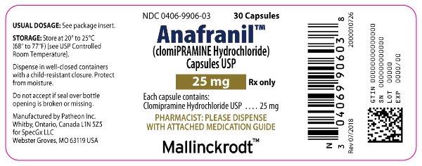 PACKAGE LABEL - PRINCIPAL DISPLAY PANEL - 25 mg Bottle