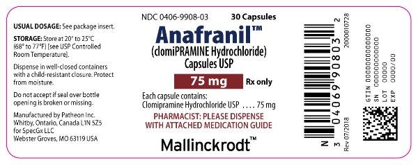 PACKAGE LABEL - PRINCIPAL DISPLAY PANEL - 75 mg Bottle