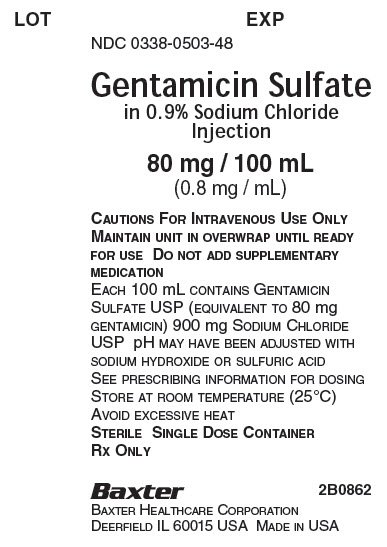 Gentamicin Representative Carton Label  NDC 0338-0503-48